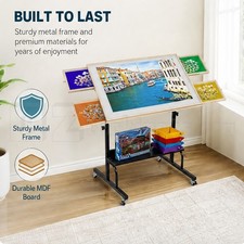 1500pcs Jigsaw Puzzle Table Adjustable Height&Up Puzzle Board with 4 Draws Cover