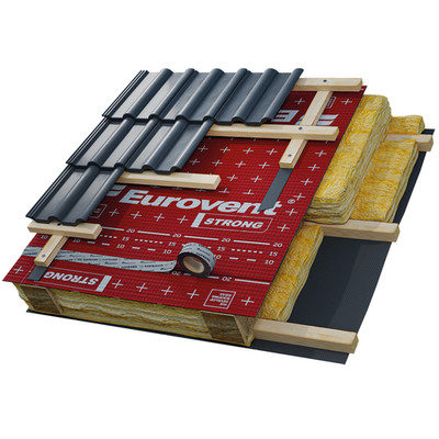 KAUFDACH  STRONG RED Unterdeckbahn 160g/m² 75m² Dachmembran 4-lagig Standard/SK2