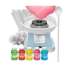 Retro Cotton Candy Machine with 5 Jars 11oz Each Floss Sugar, 50 Paper Cone...