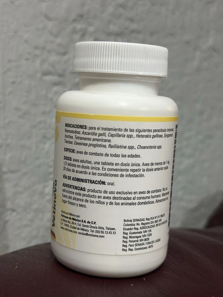 Worm-ex 100 Comprimidos Para Desparasitante Avícola (Desparasitante) Foto 4 de 4