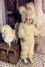 Antique German Bisque Head Doll w/5pc Body As A Rabbit