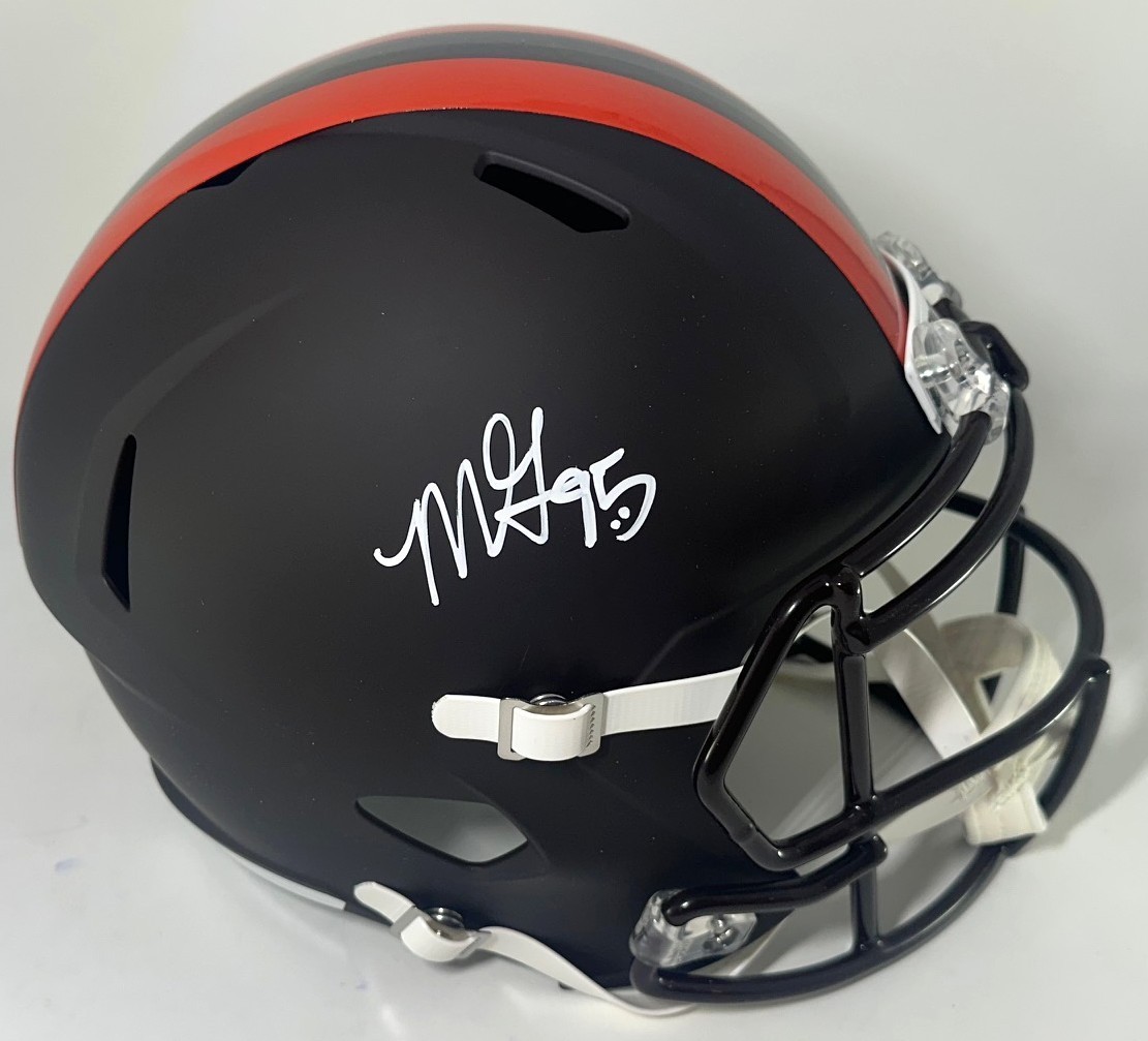 Browns MYLES GARRETT Signed Full Size Replica ALTERNATE Speed