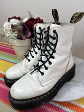 Stivali da combattimento Dr. Martens Jadon bianchi vegan in pelle unisex EU 39 US L8 M7