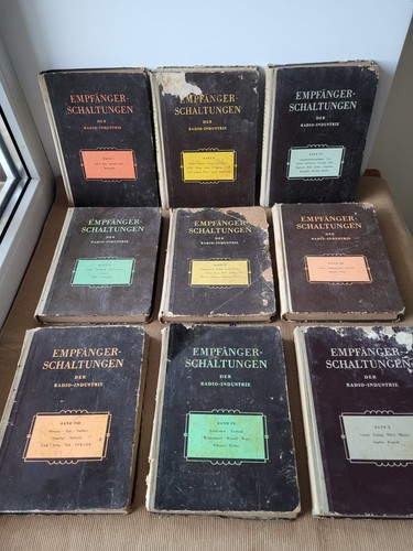 Empfänger-Schaltungen der Radio-Industrie 9 Vol Set 1954 German Tube Radio