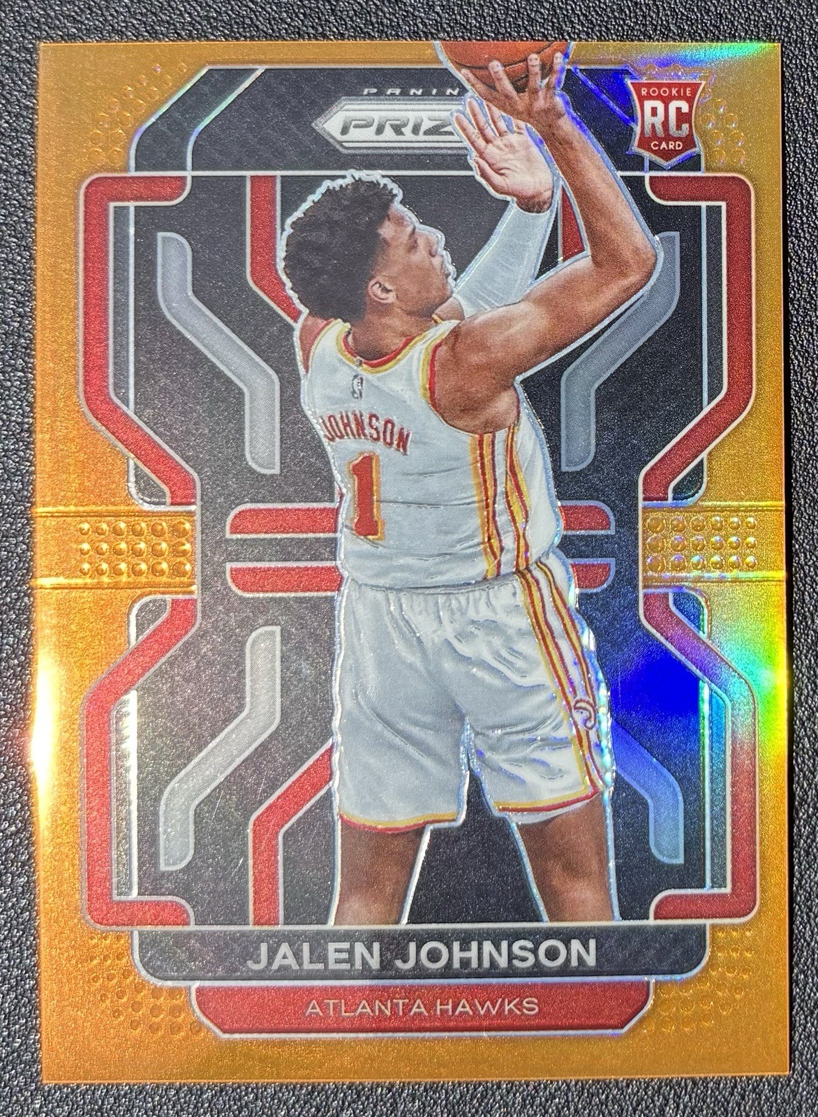 ORANGE PRIZM/49 2021-22 Panini Prizm #305 Jalen Johnson Atlanta Hawks RC Rookie