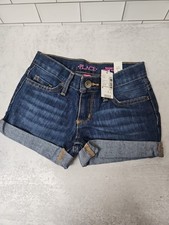 NEW Girls Children s Place Size 6 Shortie Short Court Shorts Dark Denim