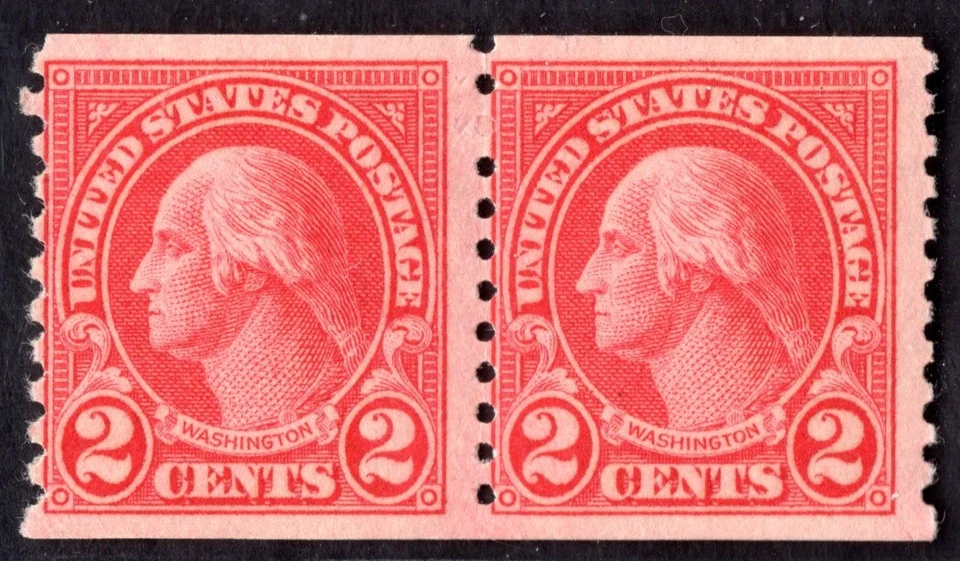 US 1929 DOS CENTAVOS WASHINGTON BOIL PAR SC. #599A GOMA ORIGINAL COMO NUEVA MNH CERTIFICADO APS. Foto 2 de 4