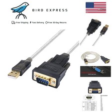 DTech Serial Cable to USB Adapter DB9 Male RS232 Port Supports Windows 11 10 8 7