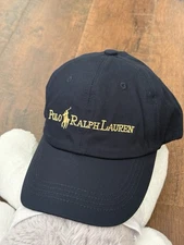 POLO RALPH LAUREN UNISEX COTTON TWILL BALL CAP NAVY/GOLD