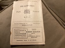 Bradford Park Avenue v Workington (Div.3 prog) 13/2/52