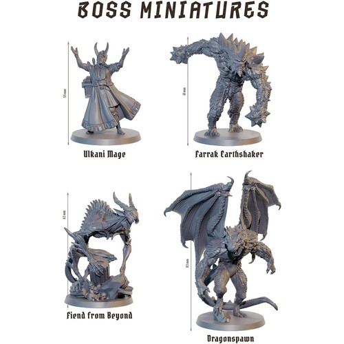 : Fateforge Chronicles of Kaan: Boss Miniatures Set - 4 Unpainted Figures, Bo... - Picture 2 of 6