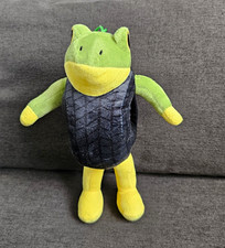 Frog Plush Stuffed Animal, Green Yellow Black, Washable, Small