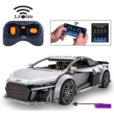 JAMARA Audi R8 Coupé 1:14 grau 2,4GHz Bricks Klemmbaustein