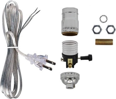Creative Hobbies Make a Lamp or Repair Kit - All Essential Hardware, 3 Silver 