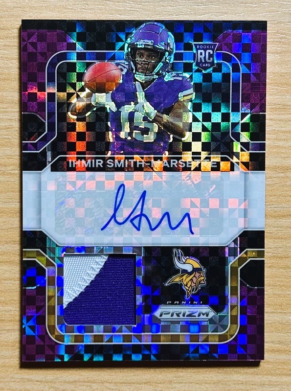Ihmir Smith-Marsette Panini Prizm Rookie Patch Autographs #RPAIS Purple Power