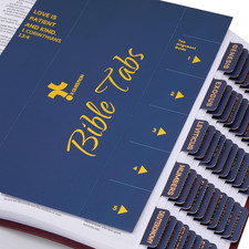 Navy Blue Bible Tabs for Men,75 Bible Index with Gold Foil Lettering  Chapter S