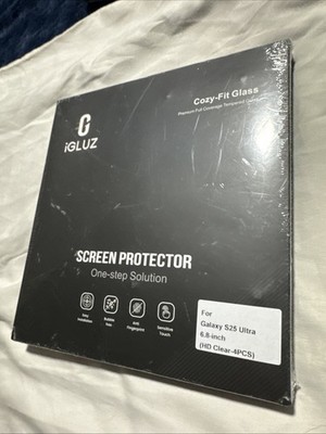 iGLUZ 4 Pack Screen protector for Samsung S25 Ultra HD Clear 6.8 Inch 