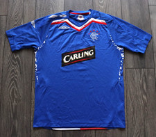 RANGERS FOOTBALL SHIRT UMBRO HOME KIT THE GERS JERSEY 2007 2008 VINTAGE MEN'S L