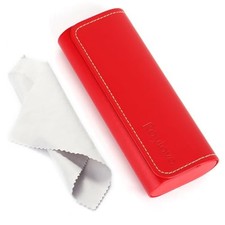 Glasses Case Hard Shell, Travel Sunglasses Case, Leather Hard Faux Leather Red