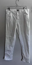 Ann Taylor White Denim Pants Ladies 12