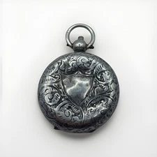 Antique Solid Sterling Silver 925 Sovereign Case Lion Birmingham Hallmarks