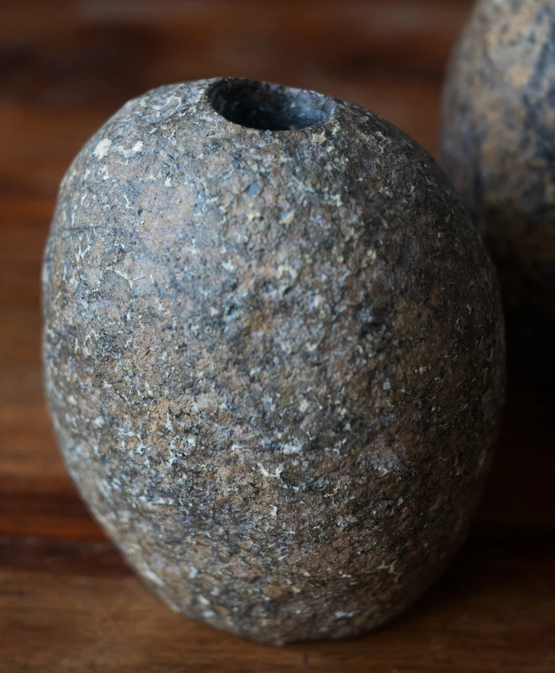 River Stone Candle Holders set of 2 - Image 2 of 4