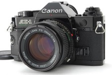 MINT Canon AE-1 Program black 35mm film Camera New FD 50mm f/1.4 Lens JAPAN