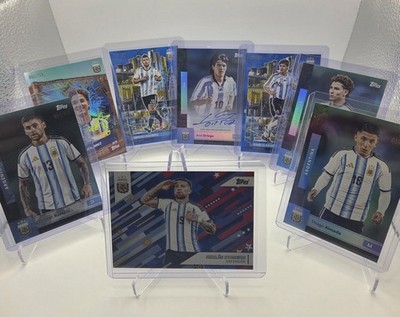 Argentina Auto and Numbered 8 Card Lot Topps Argentina Team Set 2026 World Cup