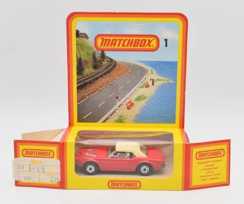 Matchbox Superfast #1 Dodge Challenger red. German Box. Lesney England