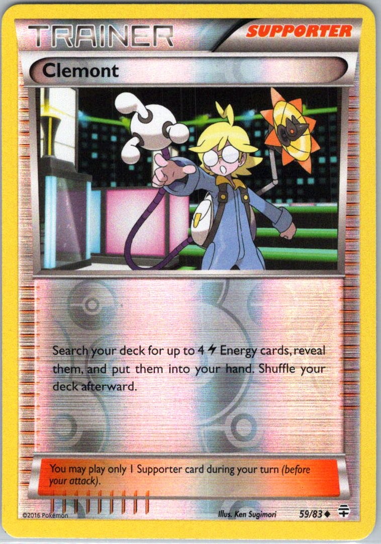 Pokemon Clemont Reverse Holo Uncommon Generations 59/83 NM