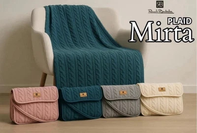 RENATO BALESTRA PLAID-Coperta-in SHERPA JACQUARD con BORSA in Sherpa-R.BALESTRA-mis.Matrimoniale