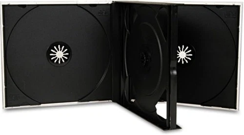 1 X CD DVD 3 way Jewel Cases 25 mm for 3 Disc with Black Tray Pack of 1