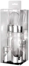 IBILI Cruet Set, 23 x 10 x 9 cm, Silver/Transparent,Bowls