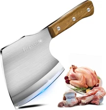 Meat Cleaver Knife Heavy Duty, 6'' Bone Knife for Meat Cutting, Axe Bone Chopper