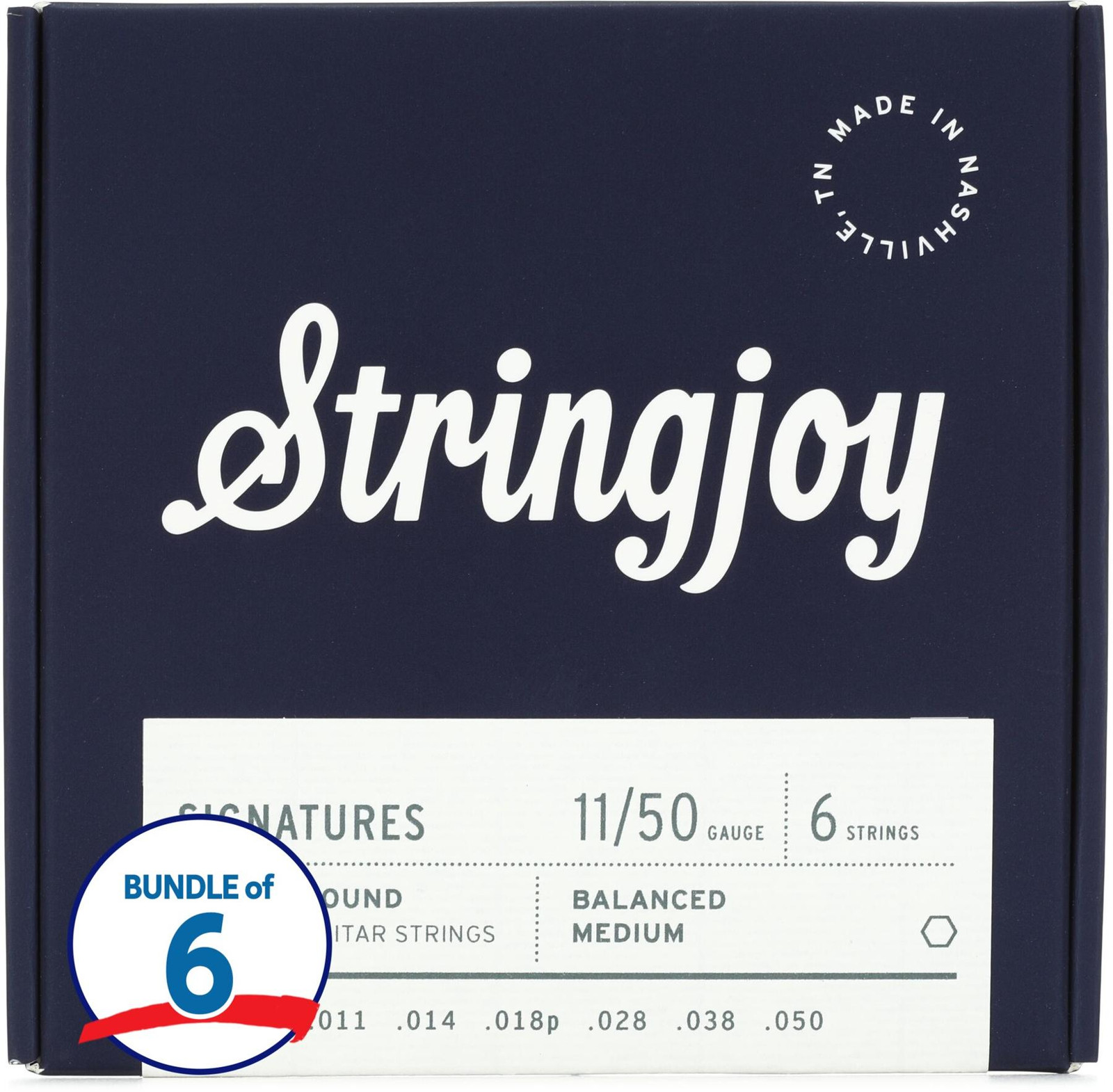 Сбалансированные струны для электрогитары Stringjoy Signatures с никелевой обмоткой - .011 - .050