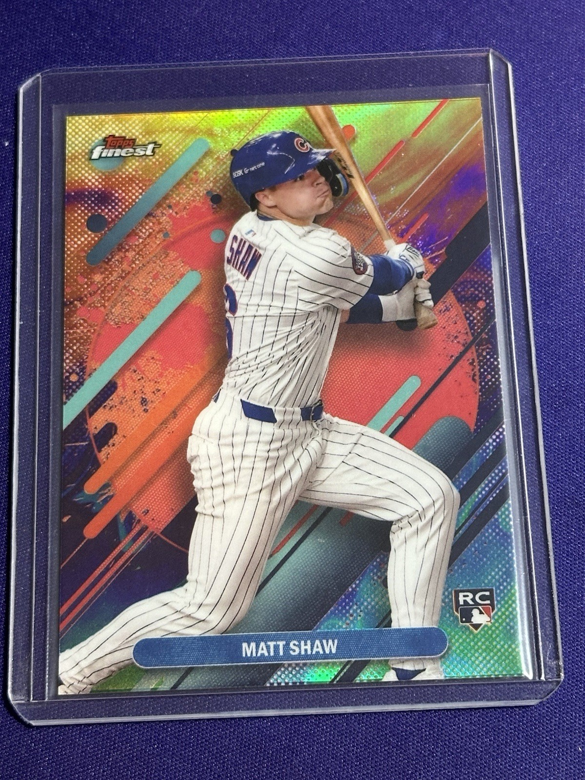 2025 Topps Finest Matt Shaw Rare #265 Rookie Oil Spill SSP