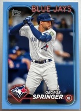 2024 Topps Japan Edition #16 George Springer Blue #141/150 Toronto Blue Jays