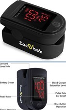Zacurate 500DL Pro Series Black Finger Pulse Oximeter Oxygen Saturation O2 Meter