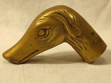Vintage Brass Dog Walking Stick Cane Head