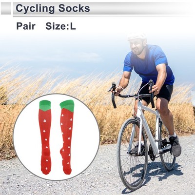 Radfahr Socken schweißabsorb. Anti-Reibung grün/rot Gr.L f.Outdoor 1 Paar