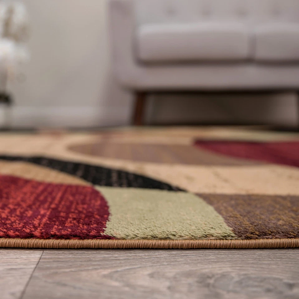 Rugshop Area Rugs for Living Room 8x10 Modern Geometric Circles Dining Room Rug - Image 3 of 4