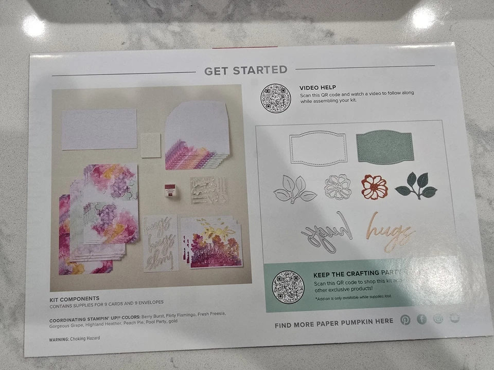 Papel Calabaza ENTINTADO OCASIONES Abr 2025 KIT COMPLETO ¡Con Estampillas y Tinta Estampada! Foto 2 de 3