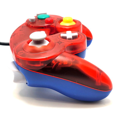 Nintendo GameCube Controller Game Pad For NGC - Wii Console - Plumber Red & Blue