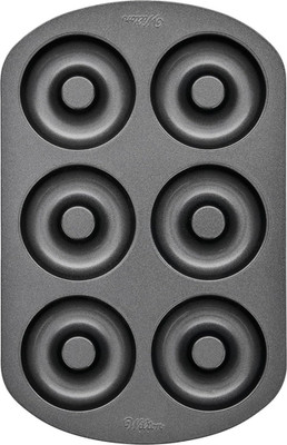 Wilton 6-Cavity Doughnut Baking Pan, Makes Individual Full-Sized 3 3/4'' Donuts