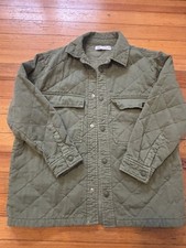 ZARA BOYS Green Quilted Multi-Pocket Utility Jacket Youth 11/12