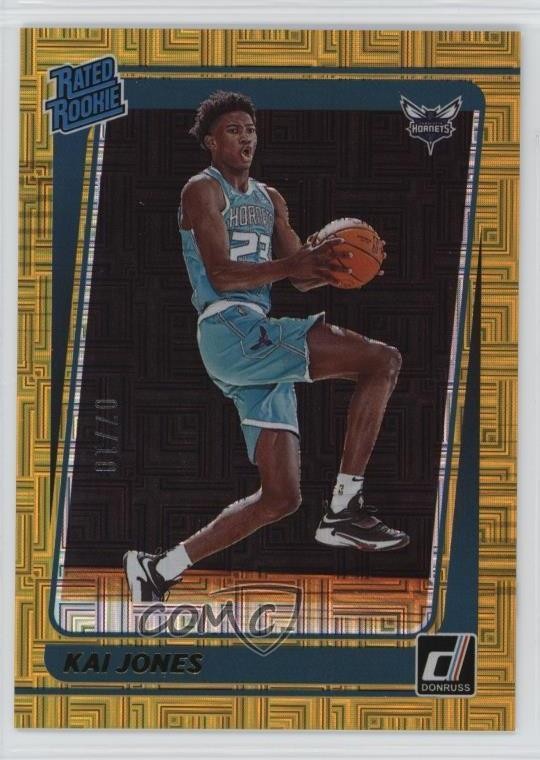 2021-22 Panini Donruss Rated Choice Gold 7/10 Kai Jones #232 Rookie RC 18t1