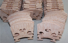 50pcs AAA Violin Bridge 4/4, 3/4, 1/2, 1/4, 1/8 Aged Maple wood Fiddle Bridges