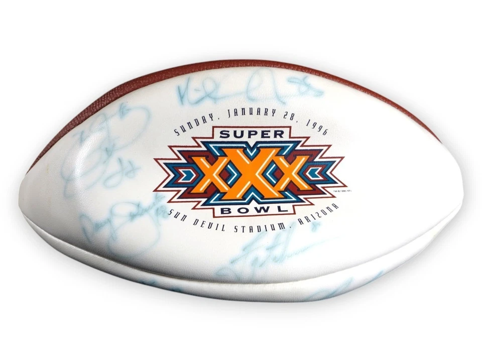 1995 Cowboys команды с автографом футбол SB XXX Aikman Smith + 8 JSA YY54451