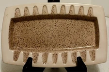 Vintage Ceramic Ash Tray Made In USA 18 SLOTS 10" X 6"