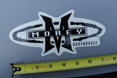 Morey Bodyboards Boogie Mach M Clear Black Original V53C Vintage Surfing STICKER